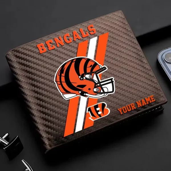 Cincinnati Bengals Carbon Wallet ID Credit Card Holder License Money Bag SPTCWCCH103 - Image 2