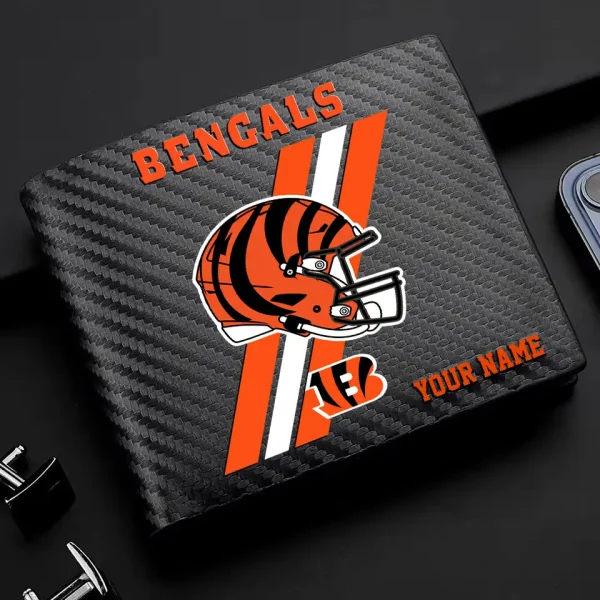 Cincinnati Bengals Carbon Wallet ID Credit Card Holder License Money Bag SPTCWCCH103 - Image 3
