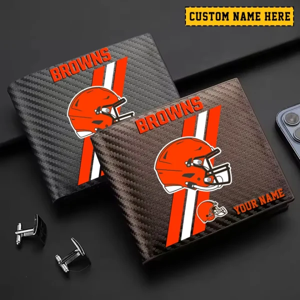Cleveland Browns Carbon Wallet ID Credit Card Holder License Money Bag SPTCWCCH104