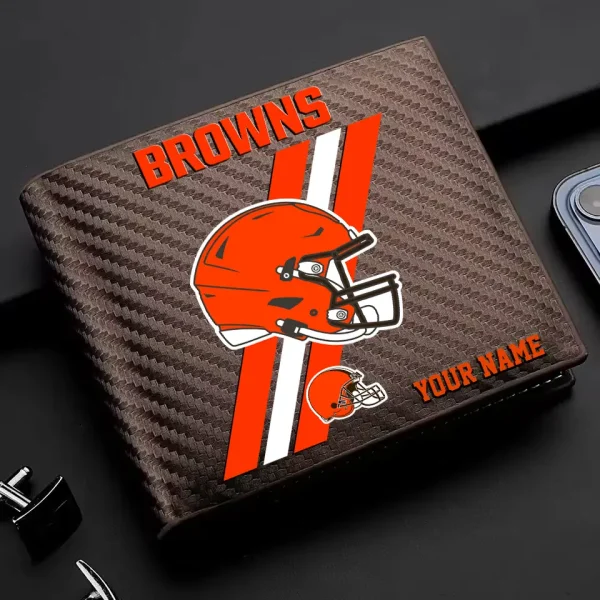 Cleveland Browns Carbon Wallet ID Credit Card Holder License Money Bag SPTCWCCH104 - Image 3
