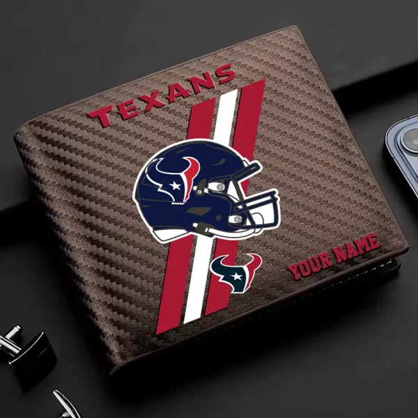 Houston Texans Carbon Wallet ID Credit Card Holder License Money Bag SPTCWCCH109