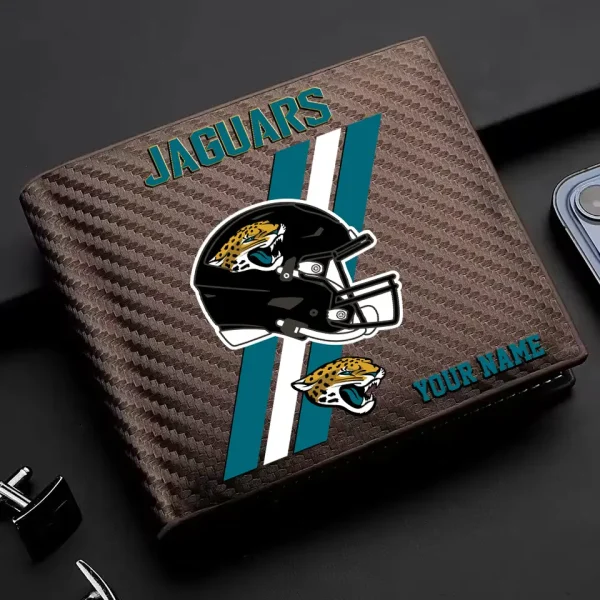 Jacksonville Jaguars Carbon Wallet ID Credit Card Holder License Money Bag SPTCWCCH111