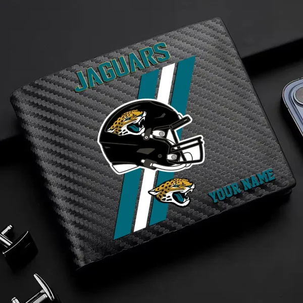 Jacksonville Jaguars Carbon Wallet ID Credit Card Holder License Money Bag SPTCWCCH111 - Image 2