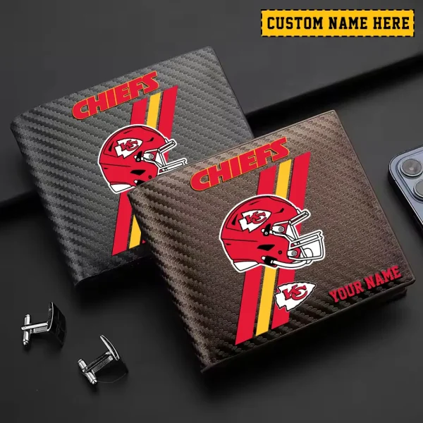 Kansas City Chiefs Carbon Wallet ID Credit Card Holder License Money Bag SPTCWCCH112