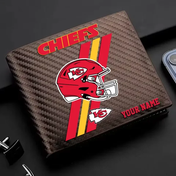 Kansas City Chiefs Carbon Wallet ID Credit Card Holder License Money Bag SPTCWCCH112 - Image 3