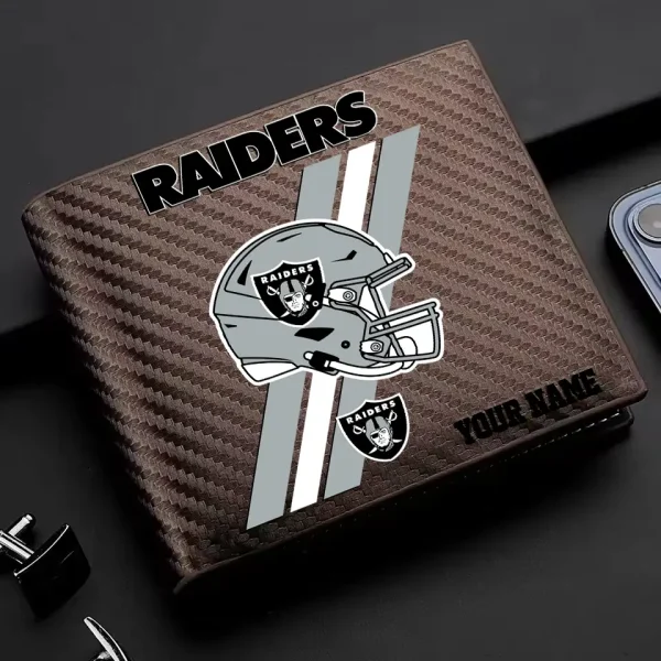 Las Vegas Raiders Carbon Wallet ID Credit Card Holder License Money Bag SPTCWCCH113