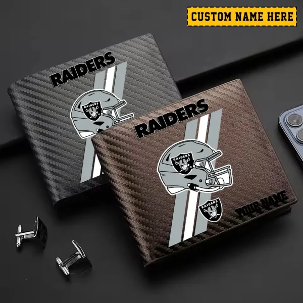 Las Vegas Raiders Carbon Wallet ID Credit Card Holder License Money Bag SPTCWCCH113 - Image 2