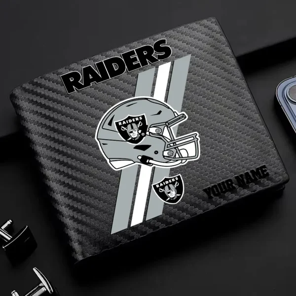 Las Vegas Raiders Carbon Wallet ID Credit Card Holder License Money Bag SPTCWCCH113 - Image 3