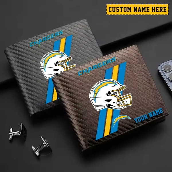 Los Angeles Chargers Carbon Wallet ID Credit Card Holder License Money Bag SPTCWCCH114