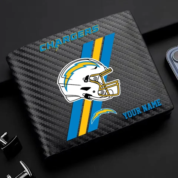 Los Angeles Chargers Carbon Wallet ID Credit Card Holder License Money Bag SPTCWCCH114 - Image 2
