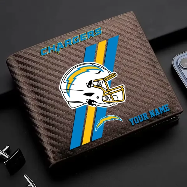 Los Angeles Chargers Carbon Wallet ID Credit Card Holder License Money Bag SPTCWCCH114 - Image 3
