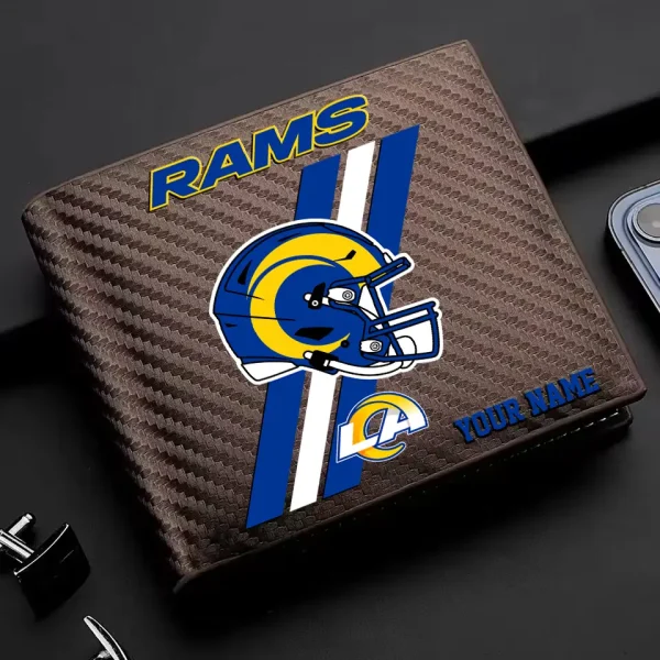 Los Angeles Rams Carbon Wallet ID Credit Card Holder License Money Bag SPTCWCCH115