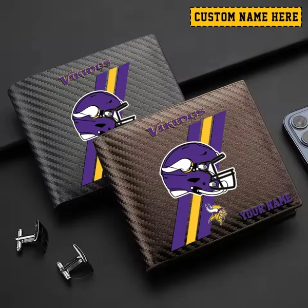 Minnesota Vikings Carbon Wallet ID Credit Card Holder License Money Bag SPTCWCCH117 - Image 3