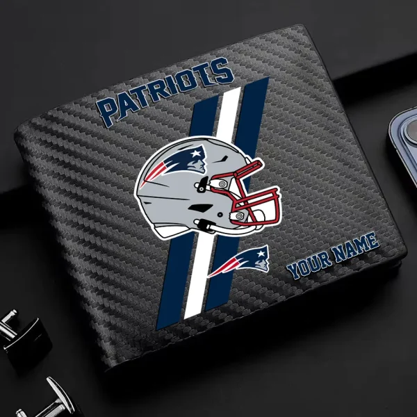 New England Patriots Carbon Wallet ID Credit Card Holder License Money Bag SPTCWCCH118 - Image 2