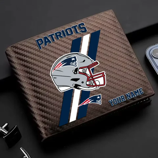 New England Patriots Carbon Wallet ID Credit Card Holder License Money Bag SPTCWCCH118 - Image 3