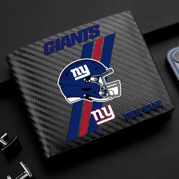 New York Giants Carbon Wallet ID Credit Card Holder License Money Bag SPTCWCCH120