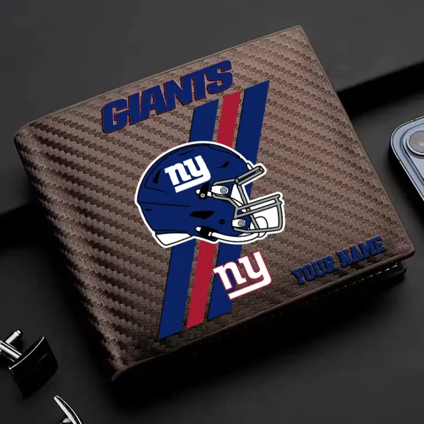 New York Giants Carbon Wallet ID Credit Card Holder License Money Bag SPTCWCCH120 - Image 3