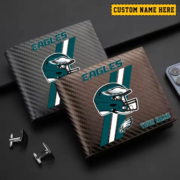 Philadelphia Eagles Carbon Wallet ID Credit Card Holder License Money Bag SPTCWCCH122 - Image 3