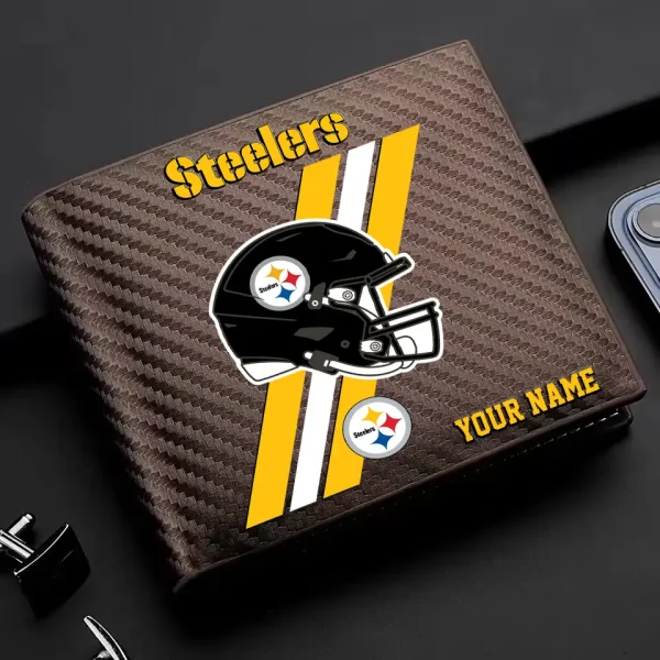 Pittsburgh Steelers Carbon Wallet ID Credit Card Holder License Money Bag SPTCWCCH123