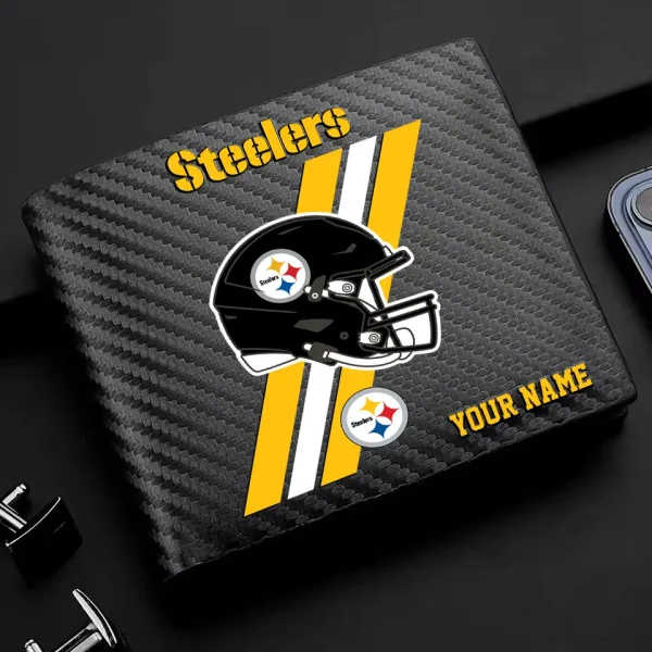 Pittsburgh Steelers Carbon Wallet ID Credit Card Holder License Money Bag SPTCWCCH123 - Image 2