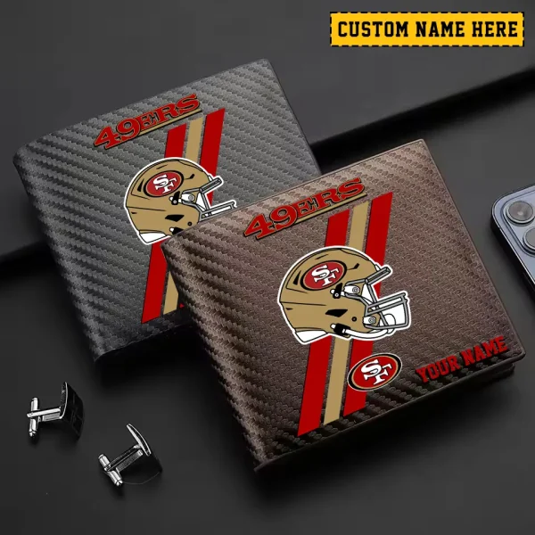 San Francisco 49ers Carbon Wallet ID Credit Card Holder License Money Bag SPTCWCCH124
