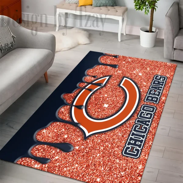 Chicago Bears Living Room Carpet Rug BGRERUG419