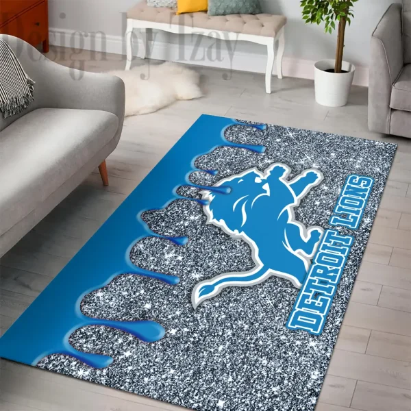 Detroit Lions Living Room Carpet Rug BGRERUG424