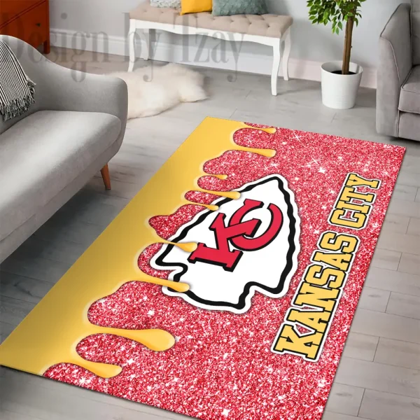 Kansas City Chiefs Living Room Carpet Rug BGRERUG429