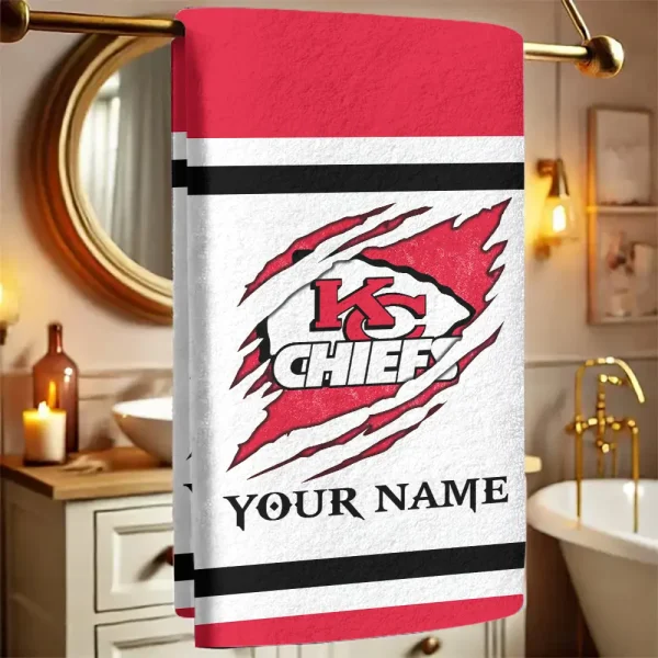 Kansas City Chiefs New Bath Towel Custom Any Name Gift For Fan SPTNBATHTOWEL214