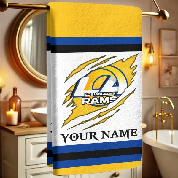 Los Angeles Rams New Bath Towel Custom Any Name Gift For Fan SPTNBATHTOWEL217