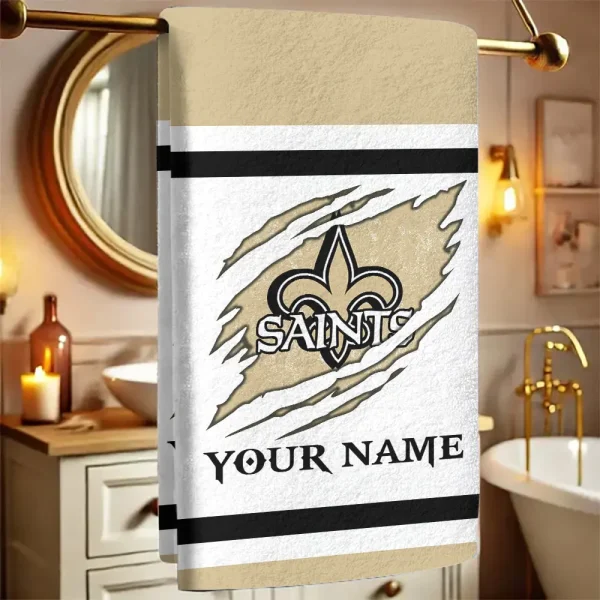 New Orleans Saints New Bath Towel Custom Any Name Gift For Fan SPTNBATHTOWEL221