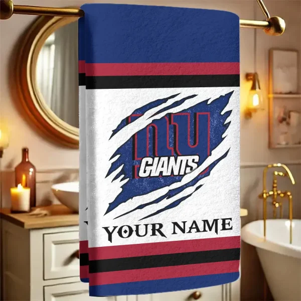 New York Giants New Bath Towel Custom Any Name Gift For Fan SPTNBATHTOWEL222