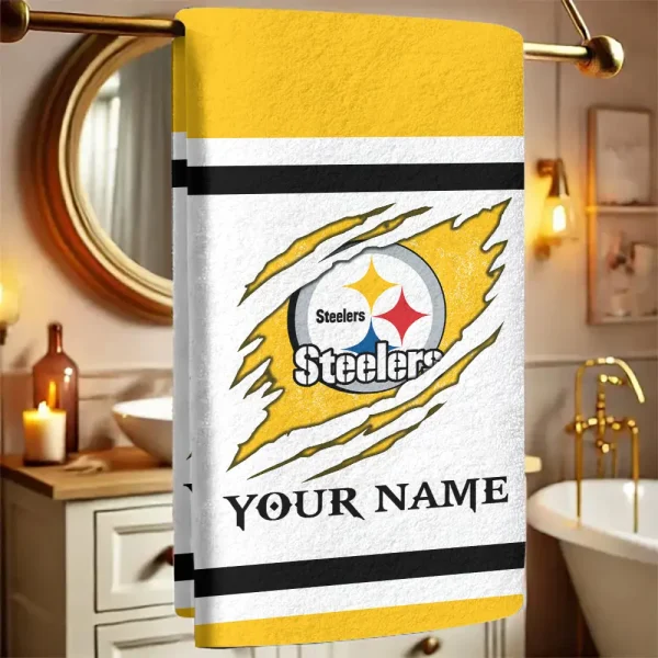 Pittsburgh Steelers New Bath Towel Custom Any Name Gift For Fan SPTNBATHTOWEL225