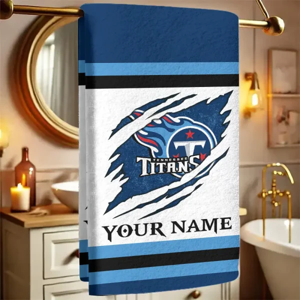Tennessee Titans New Bath Towel Custom Any Name Gift For Fan SPTNBATHTOWEL229