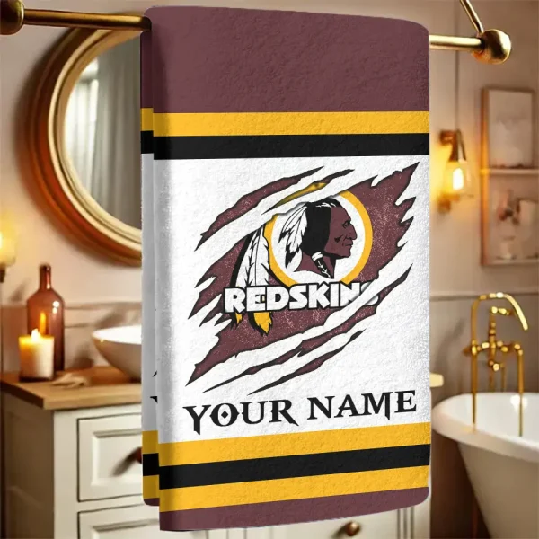 Washington Redskins New Bath Towel Custom Any Name Gift For Fan SPTNBATHTOWEL231