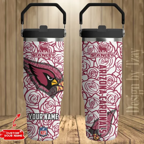 Arizona Cardinals Portable Car Cup Stainless Steel 304 Tumbler Water Bottle 30oz AZFST326