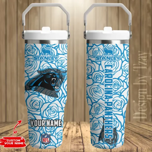 Carolina Panthers Portable Car Cup Stainless Steel 304 Tumbler Water Bottle 30oz AZFST330 - Image 2
