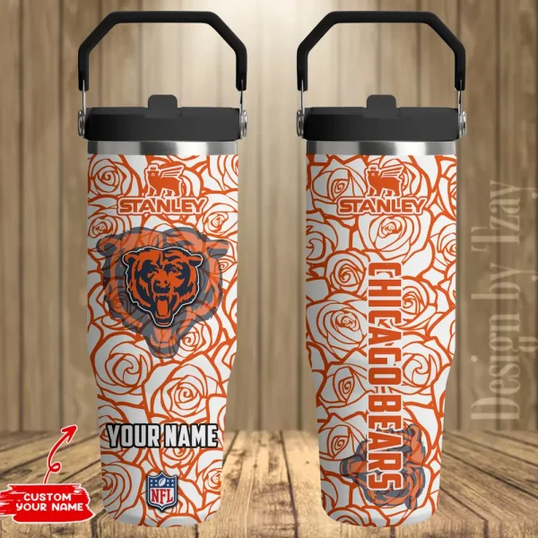 Chicago Bears Portable Car Cup Stainless Steel 304 Tumbler Water Bottle 30oz AZFST331 - Image 2