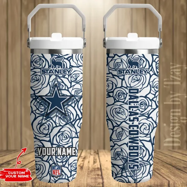 Dallas Cowboys Portable Car Cup Stainless Steel 304 Tumbler Water Bottle 30oz AZFST334 - Image 2