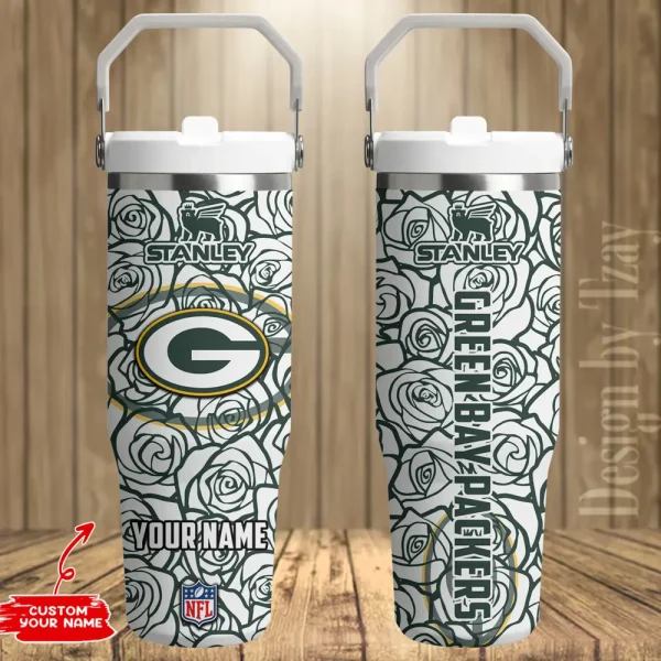 Green Bay Packers Portable Car Cup Stainless Steel 304 Tumbler Water Bottle 30oz AZFST337