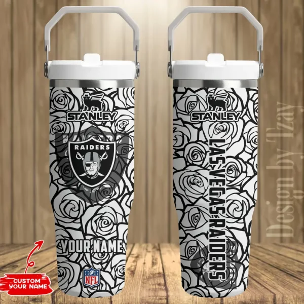Las Vegas Raiders Portable Car Cup Stainless Steel 304 Tumbler Water Bottle 30oz AZFST342 - Image 2