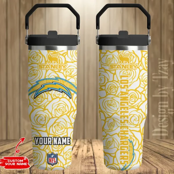 Los Angeles Chargers Portable Car Cup Stainless Steel 304 Tumbler Water Bottle 30oz AZFST343 - Image 2
