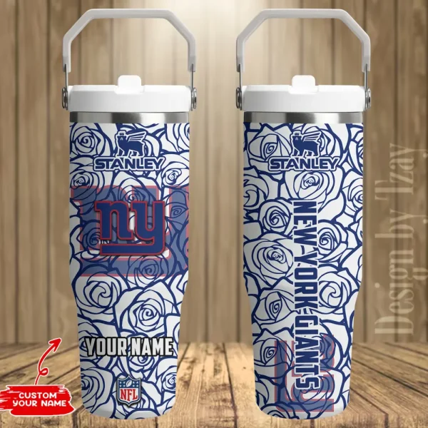 New York Giants Portable Car Cup Stainless Steel 304 Tumbler Water Bottle 30oz AZFST349