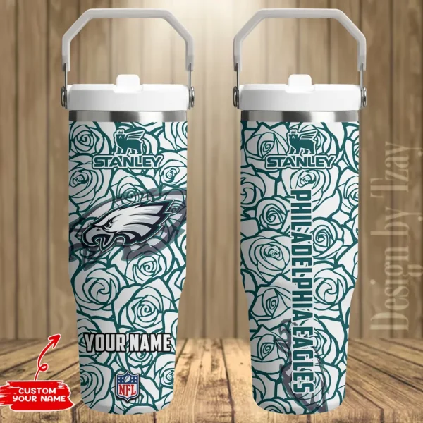 Philadelphia Eagles Portable Car Cup Stainless Steel 304 Tumbler Water Bottle 30oz AZFST351