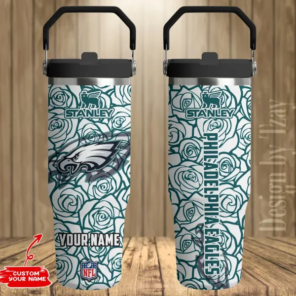 Philadelphia Eagles Portable Car Cup Stainless Steel 304 Tumbler Water Bottle 30oz AZFST351 - Image 2