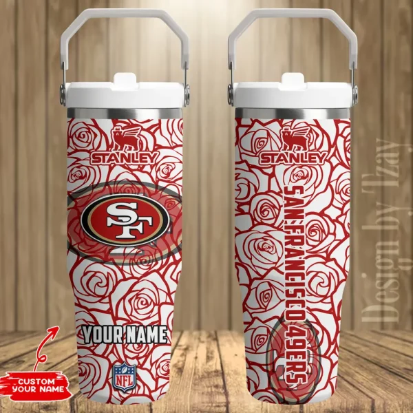 San Francisco 49ers Portable Car Cup Stainless Steel 304 Tumbler Water Bottle 30oz AZFST353