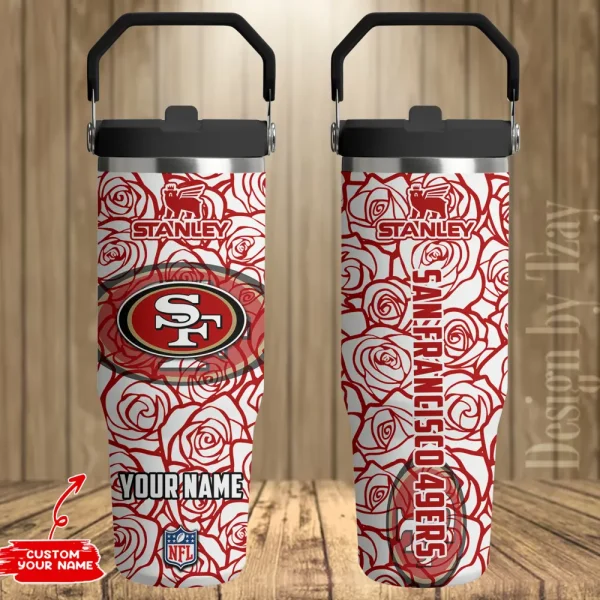 San Francisco 49ers Portable Car Cup Stainless Steel 304 Tumbler Water Bottle 30oz AZFST353 - Image 2