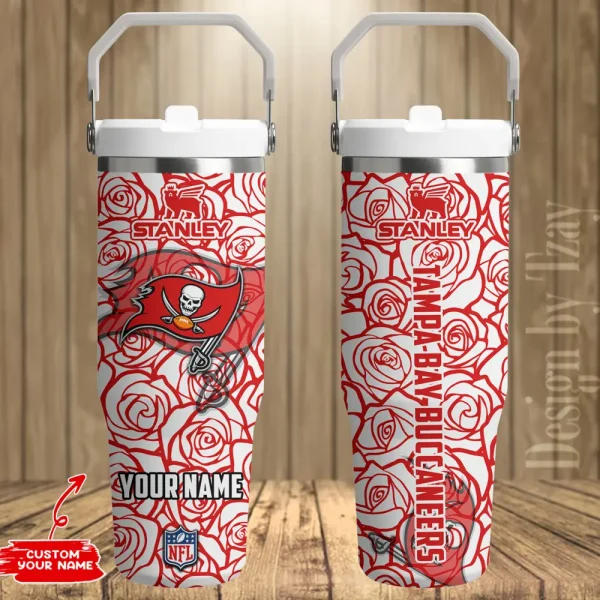 Tampa Bay Buccaneers Portable Car Cup Stainless Steel 304 Tumbler Water Bottle 30oz AZFST355