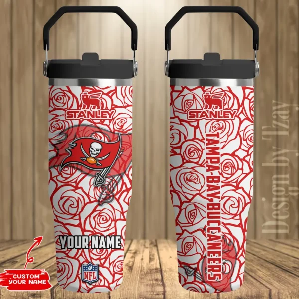 Tampa Bay Buccaneers Portable Car Cup Stainless Steel 304 Tumbler Water Bottle 30oz AZFST355 - Image 2