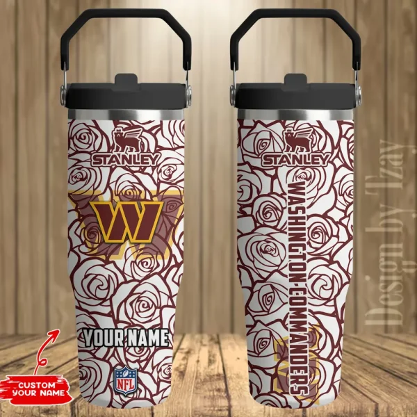 Washington Commanders Portable Car Cup Stainless Steel 304 Tumbler Water Bottle 30oz AZFST357 - Image 2